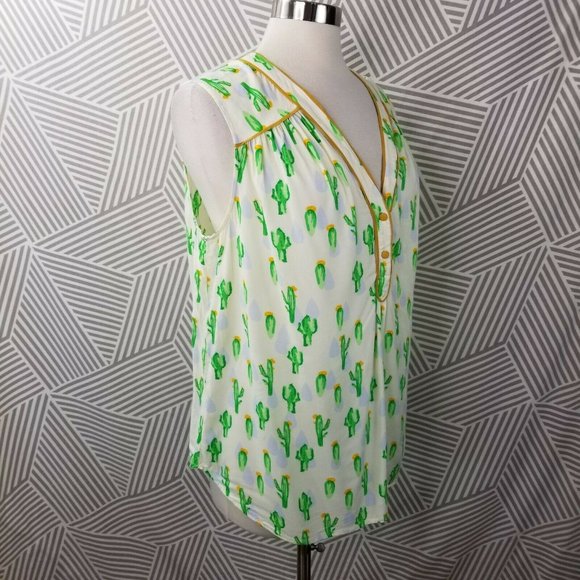Modcloth Plus Size 1X 16/18 Swing Top Cactus tank - Picture 5 of 9